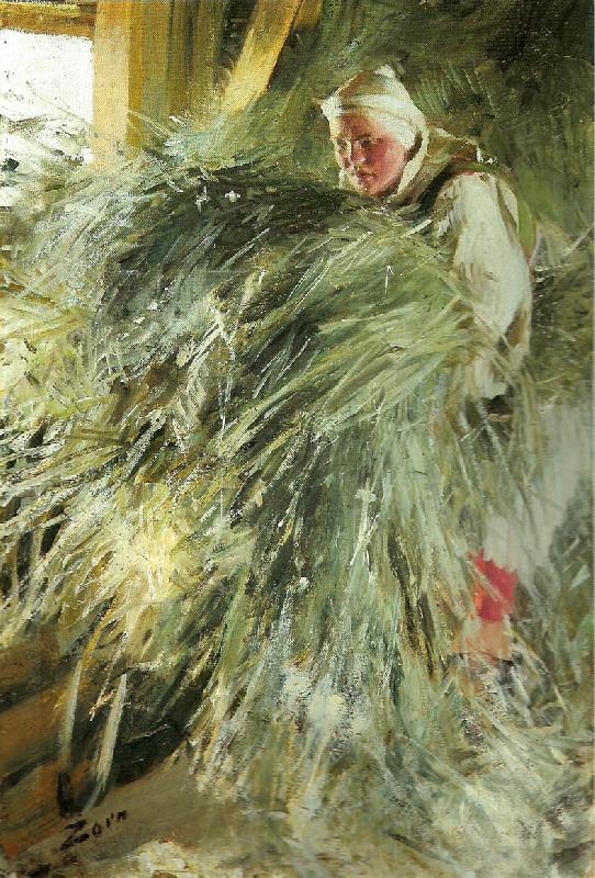 Anders Zorn pa holoftet Norge oil painting art
